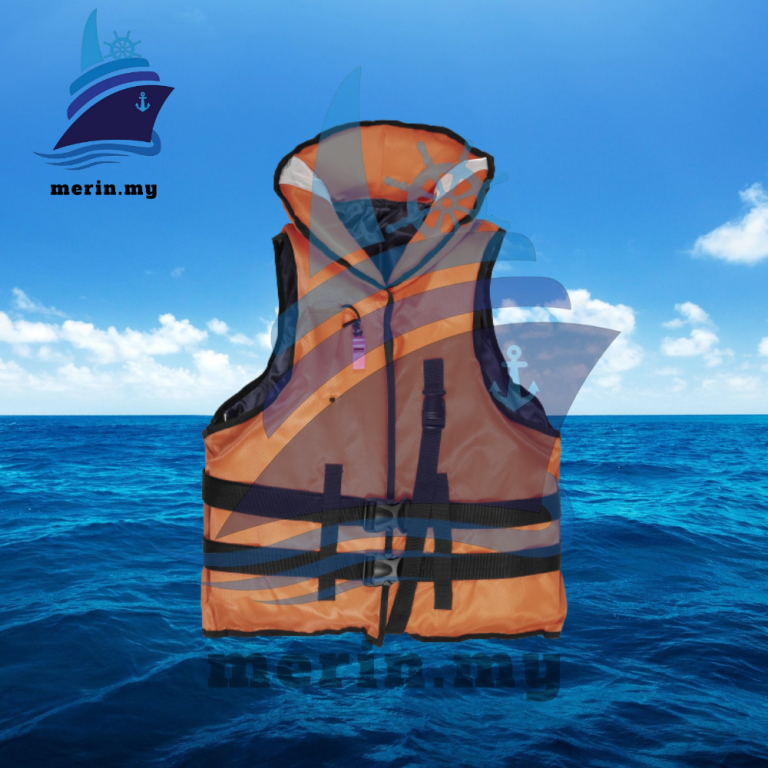 ADULT MARINE LIFE JACKET WITH COLLAR WITH WHISTLE (IMPA CODE330131